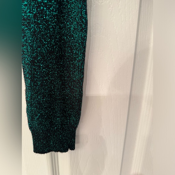 Free People Green EMMALINE METALLIC CARDIGAN IN ALPINE COMBO Women’s Size XS - Picture 5 of 12